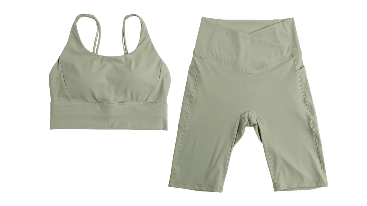 Sage Sports Bra & Shorts Set