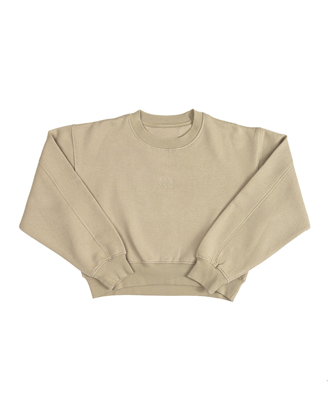 Sand Cropped  Sweat Shirt