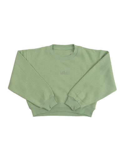 Sage Cropped  Sweat Shirt