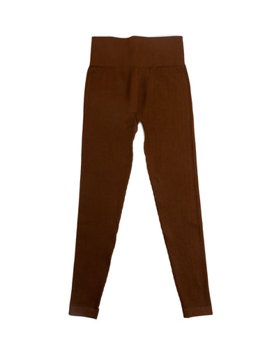 Brown Ripped High - Waisted Seamless Leggings