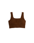 Brown Seamless Ripped Bra
