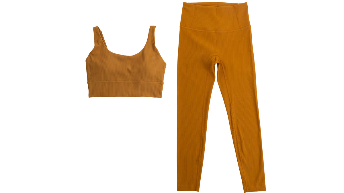 Mustard Yoga Ripped Bra