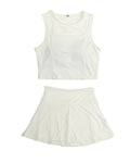 White Tennis Top & Skirt Set